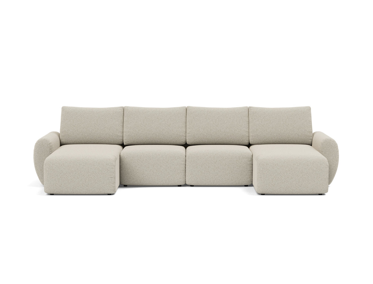 NORUM U-Shape Sofa Bed Curve Arms 150x320CM