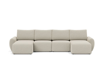 NORUM U-Shape Sofa Bed Curve Arms 150x320CM