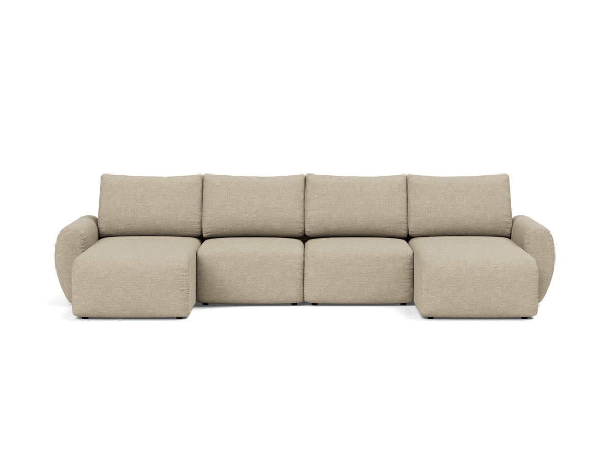 NORUM U-Shape Sofa Bed Curve Arms 150x320CM