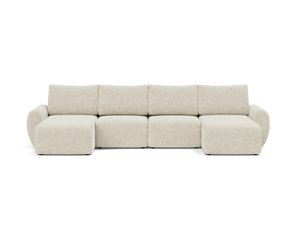 NORUM U-Shape Sofa Bed Curve Arms 150x320CM