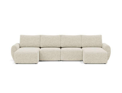 NORUM U-Shape Sofa Bed Curve Arms 150x320CM