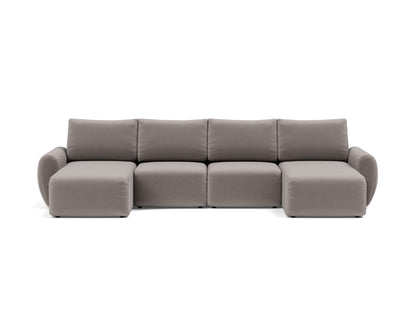 NORUM U-Shape Sofa Bed Curve Arms 150x320CM