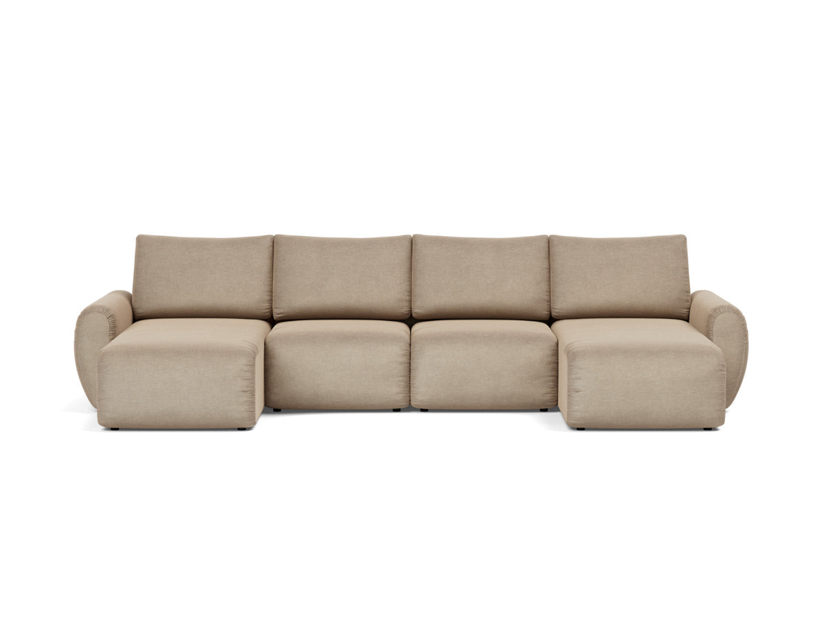 NORUM U-Shape Sofa Bed Curve Arms 150x320CM