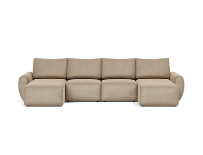 NORUM U-Shape Sofa Bed Curve Arms 150x320CM
