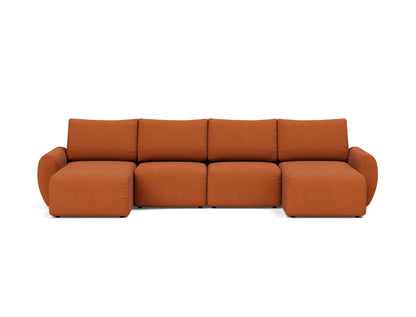 NORUM U-Shape Sofa Bed Curve Arms 150x320CM