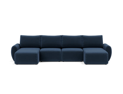 NORUM U-Shape Sofa Bed Curve Arms 150x320CM