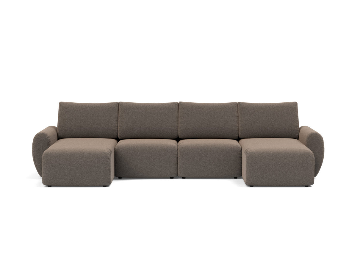 NORUM U-Shape Sofa Bed Curve Arms 150x320CM