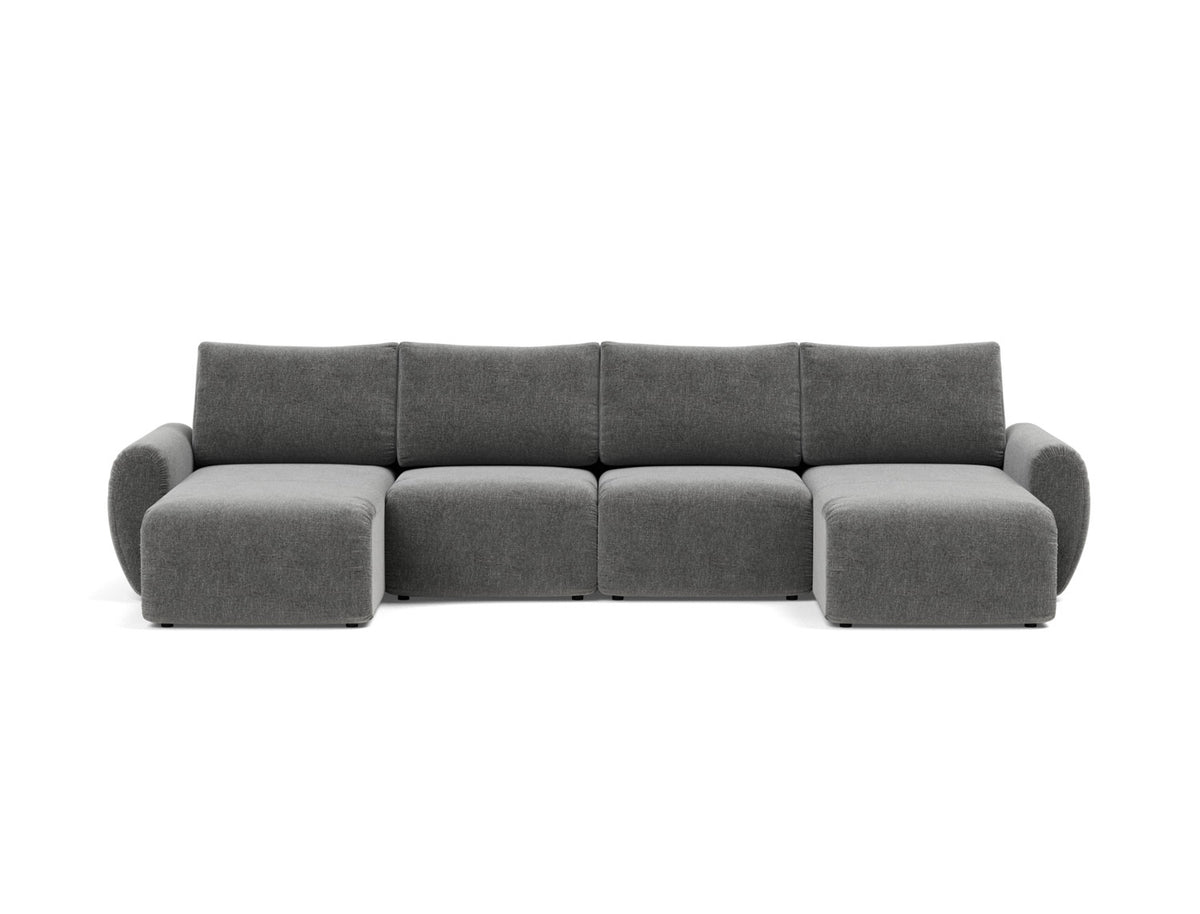 NORUM U-Shape Sofa Bed Curve Arms 150x320CM