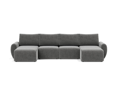 NORUM U-Shape Sofa Bed Curve Arms 150x320CM