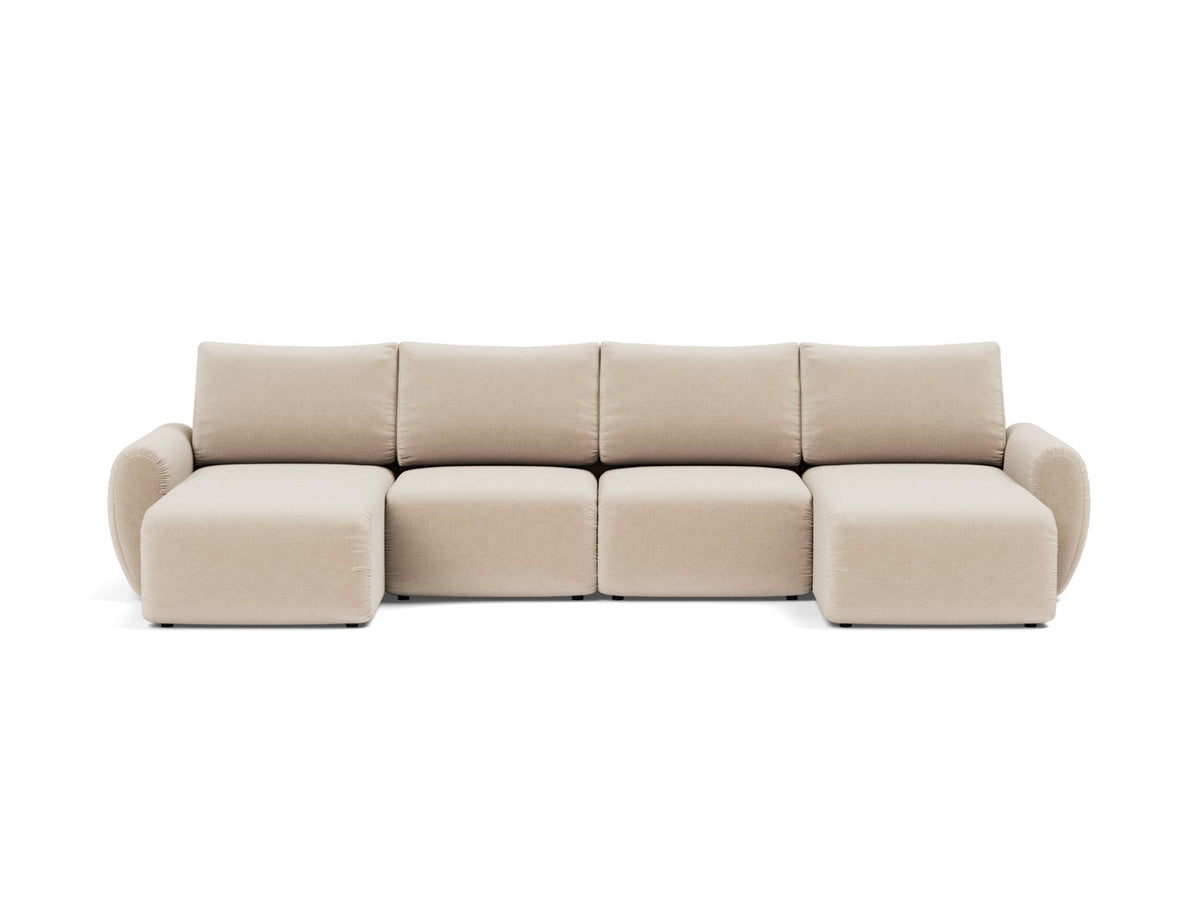 NORUM U-Shape Sofa Bed Curve Arms 150x320CM