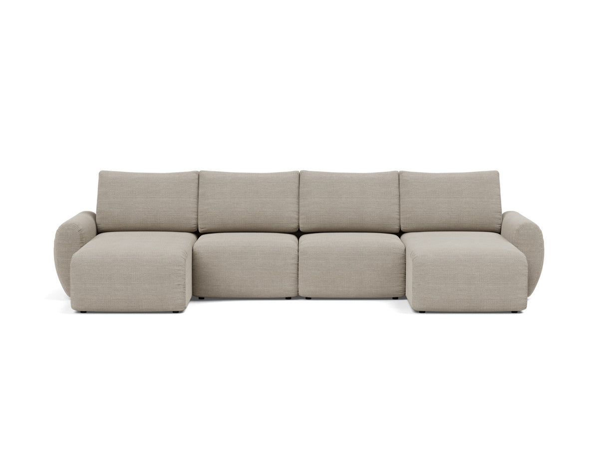 NORUM U-Shape Sofa Bed Curve Arms 150x320CM