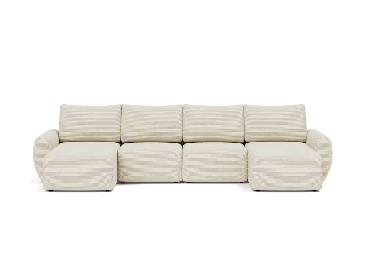 NORUM U-Shape Sofa Bed Curve Arms 150x320CM