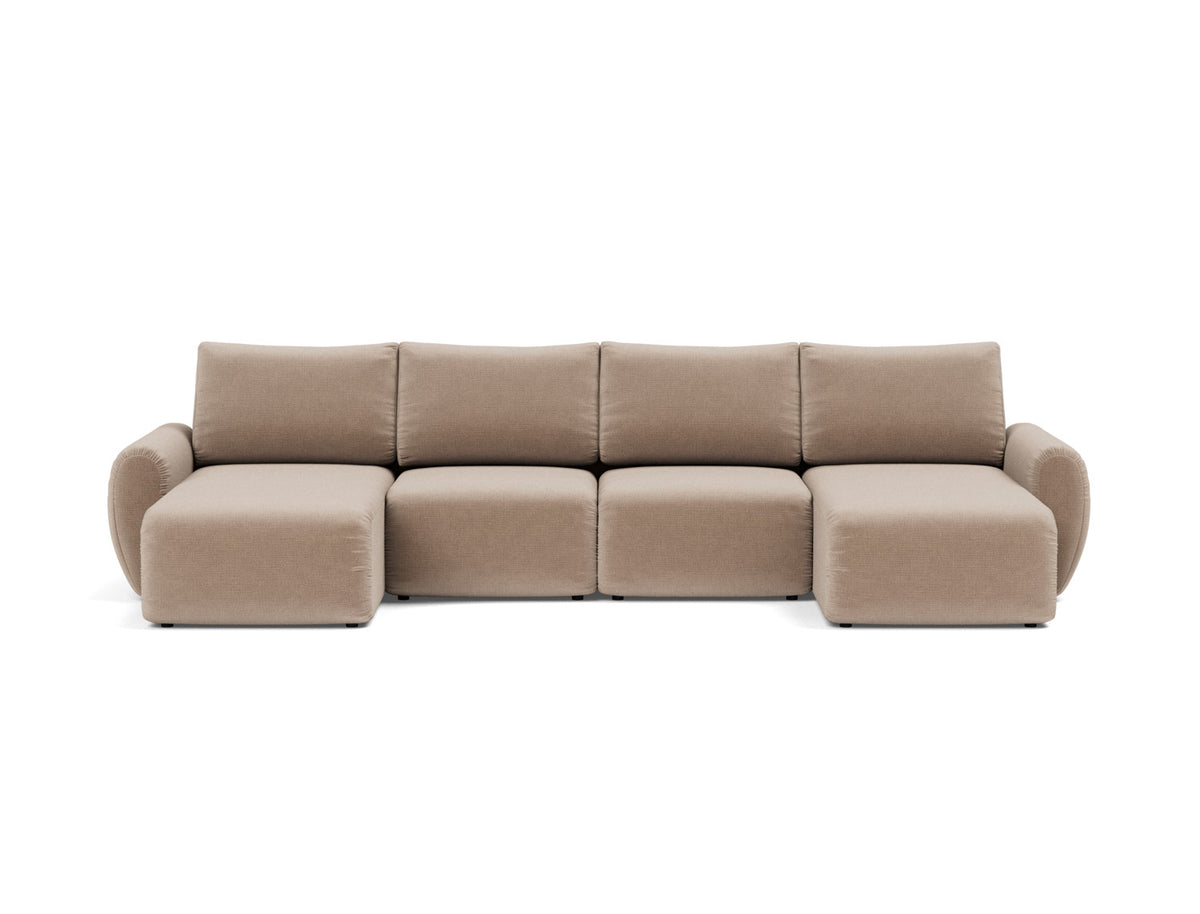 NORUM U-Shape Sofa Bed Curve Arms 150x320CM