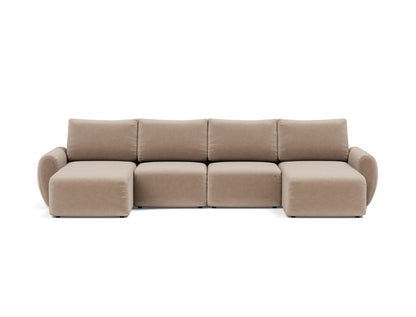 NORUM U-Shape Sofa Bed Curve Arms 150x320CM