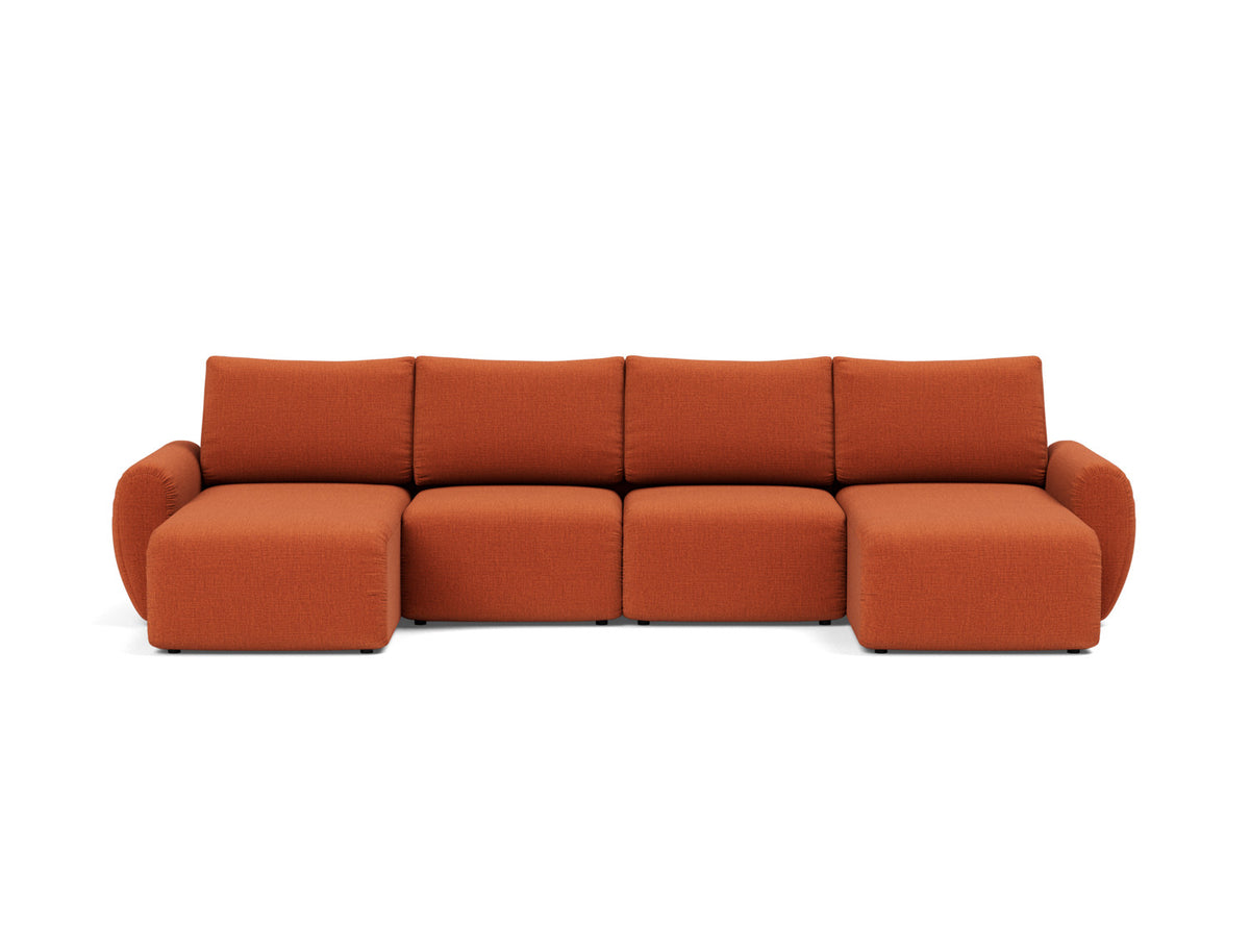 NORUM U-Shape Sofa Bed Curve Arms 150x320CM