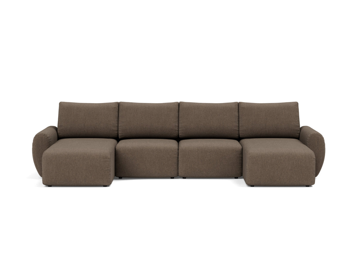 NORUM U-Shape Sofa Bed Curve Arms, front