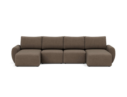 NORUM U-Shape Sofa Bed Curve Arms, front