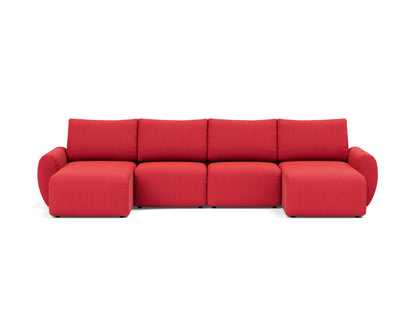 NORUM U-Shape Sofa Bed Curve Arms 150x320CM