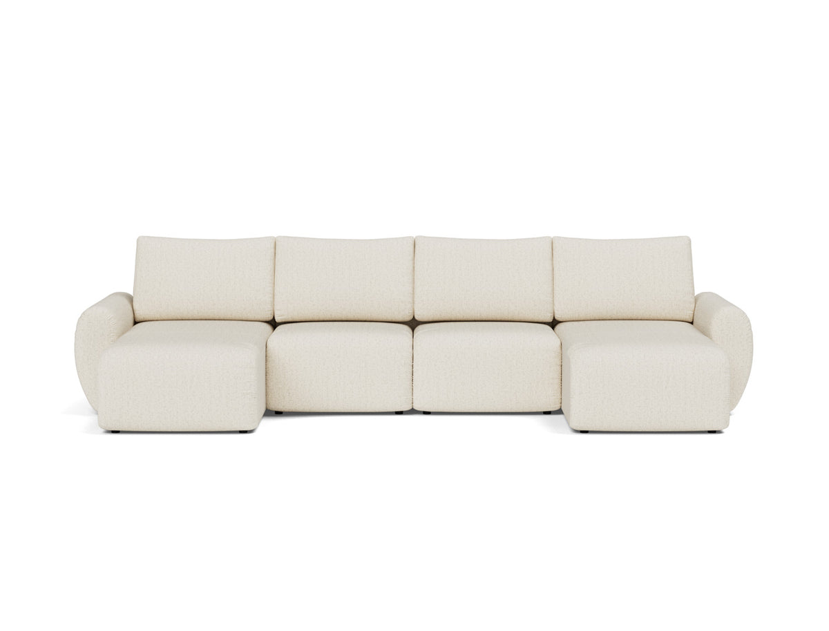 NORUM U-Shape Sofa Bed Curve Arms 150x320CM