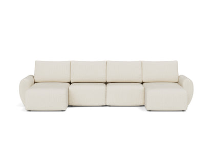 NORUM U-Shape Sofa Bed Curve Arms 150x320CM