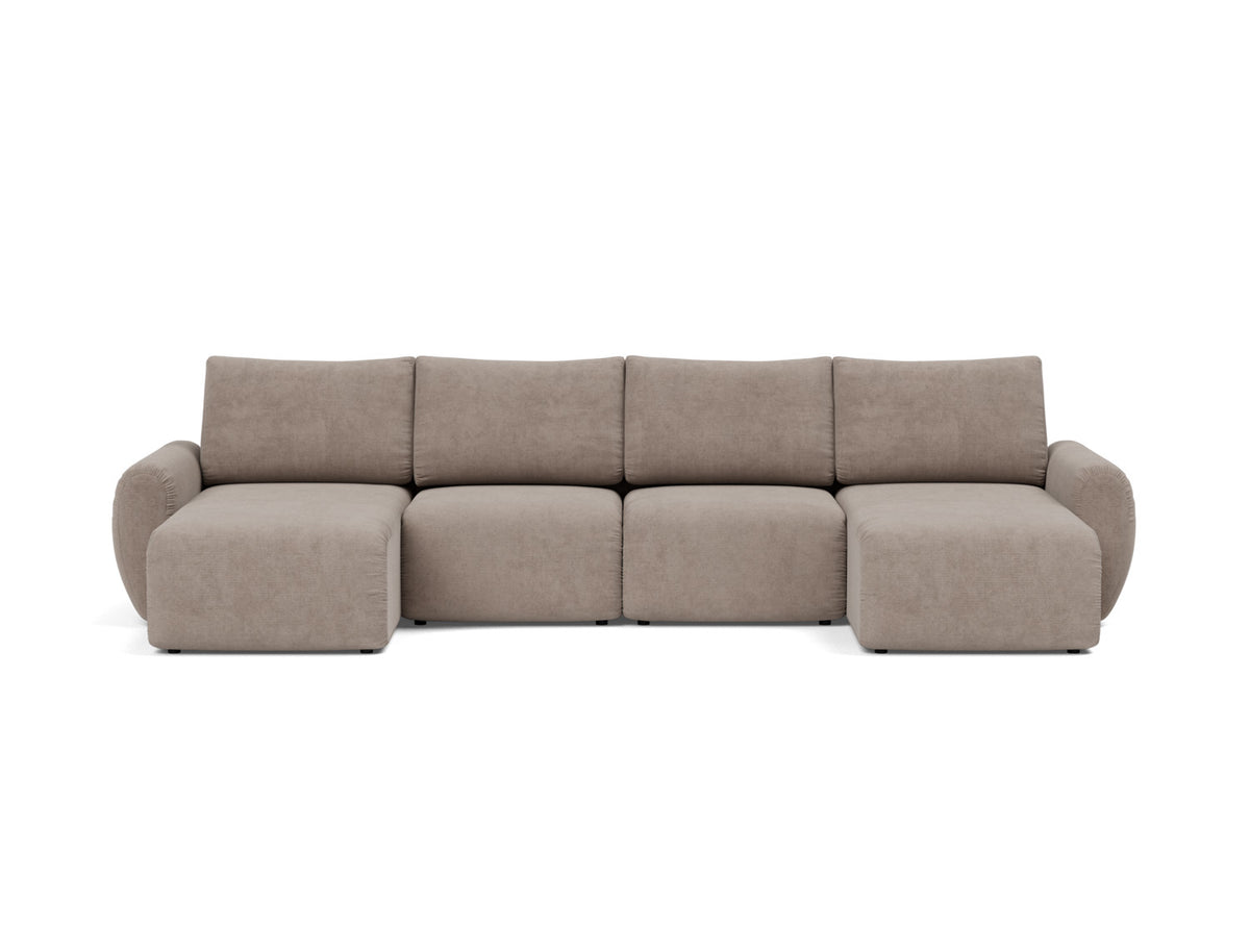NORUM U-Shape Sofa Bed Curve Arms 150x320CM