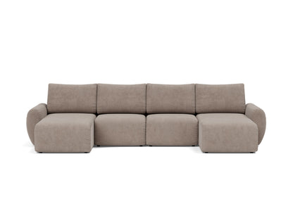 NORUM U-Shape Sofa Bed Curve Arms 150x320CM