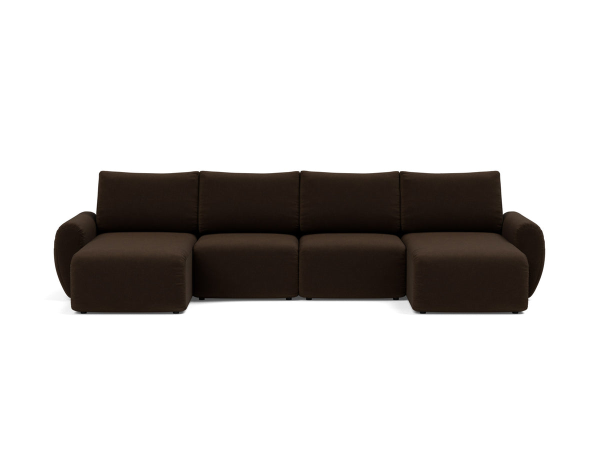 NORUM U-Shape Sofa Bed Curve Arms 150x320CM