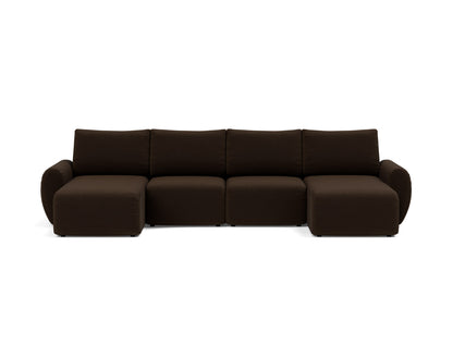 NORUM U-Shape Sofa Bed Curve Arms 150x320CM