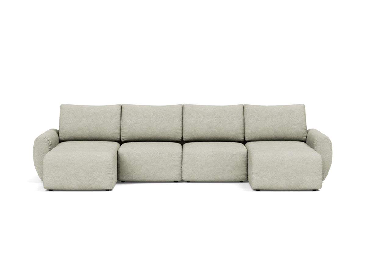 NORUM U-Shape Sofa Bed Curve Arms 150x320CM