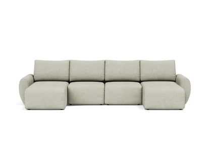 NORUM U-Shape Sofa Bed Curve Arms 150x320CM