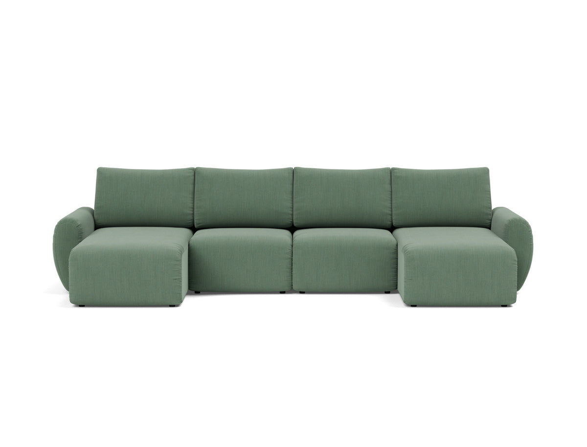 NORUM U-Shape Sofa Bed Curve Arms 150x320CM