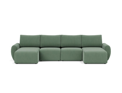 NORUM U-Shape Sofa Bed Curve Arms 150x320CM