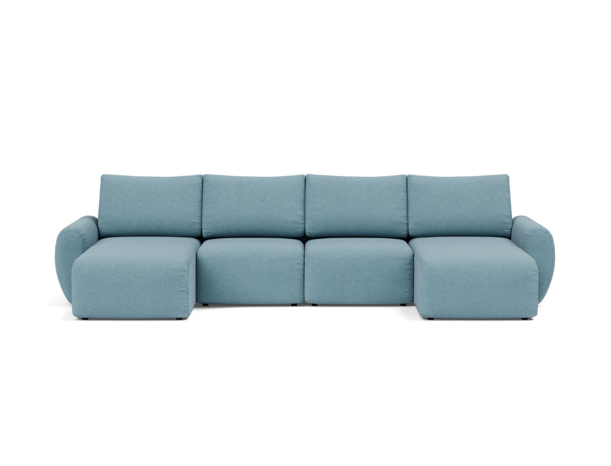 NORUM U-Shape Sofa Bed Curve Arms 150x320CM