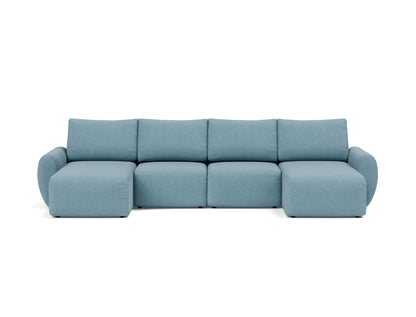 NORUM U-Shape Sofa Bed Curve Arms 150x320CM