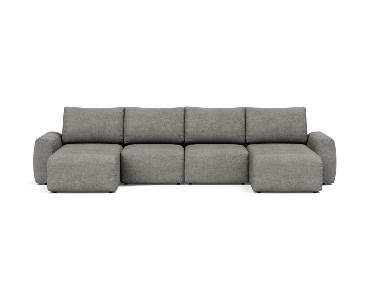 NORUM U-Shape Sofa Bed Chunky Arms 150x320CM