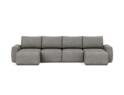 NORUM U-Shape Sofa Bed Chunky Arms 150x320CM