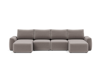 NORUM U-Shape Sofa Bed Chunky Arms 150x320CM