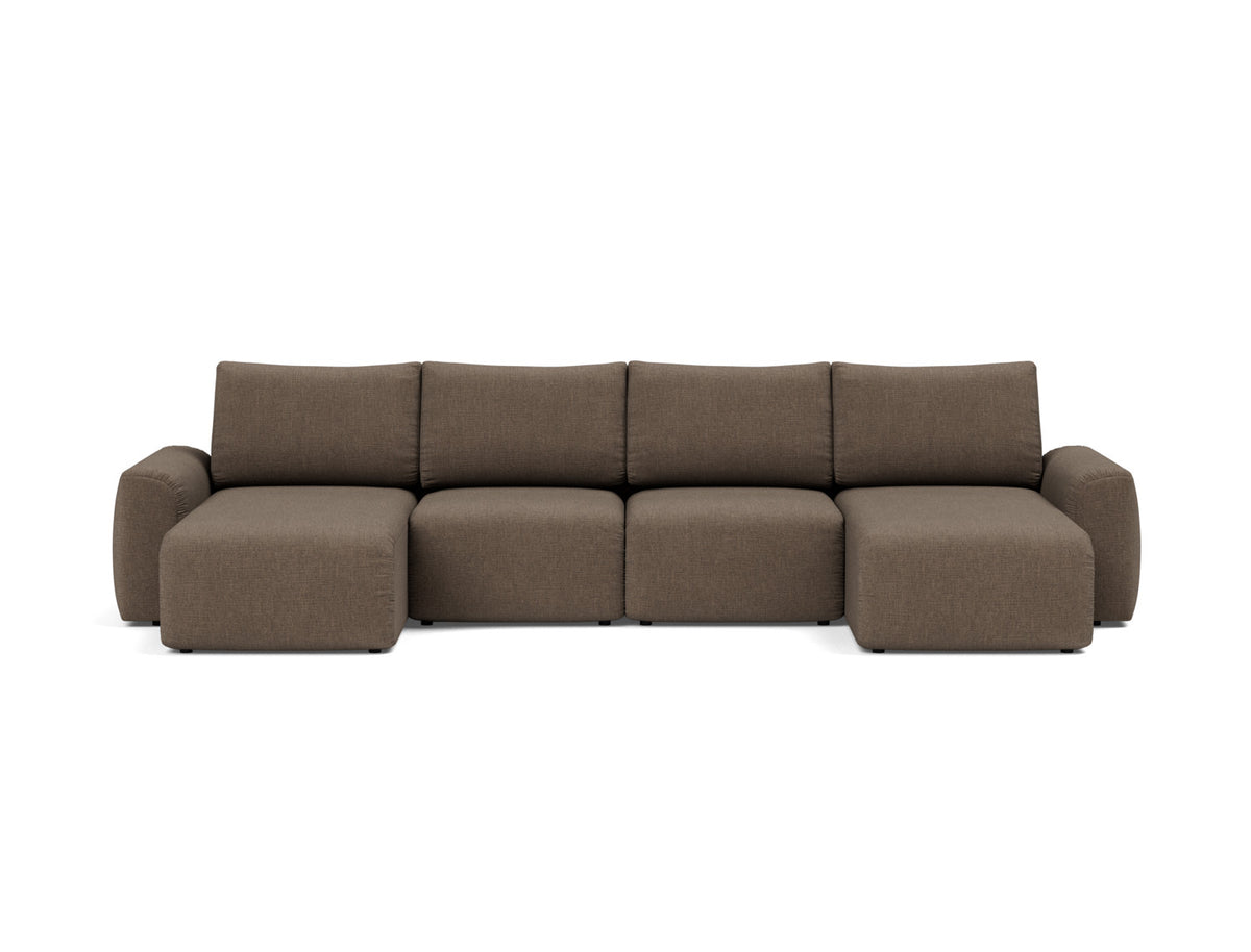 NORUM U-Shape Sofa Bed Chunky Arms, front
