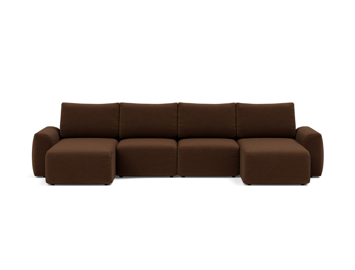 NORUM U-Shape Sofa Bed Chunky Arms 150x320CM