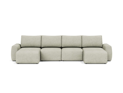 NORUM U-Shape Sofa Bed Chunky Arms 150x320CM