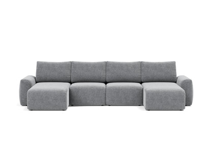 NORUM U-Shape Sofa Bed Chunky Arms 150x320CM