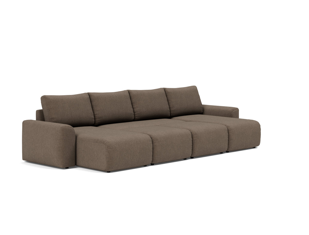NORUM U-Shape Sofa Bed Chunky Arms, family lounger position