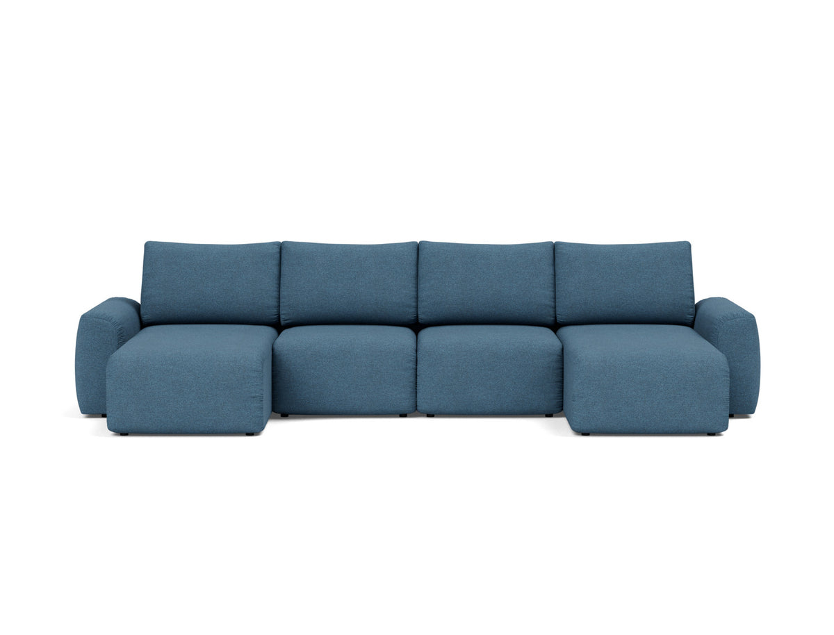 NORUM U-Shape Sofa Bed Chunky Arms 150x320CM