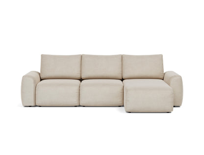 NORUM Sofa Bed with Chaise Chunky Arms 150x240CM