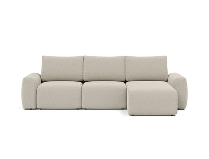 NORUM Sofa Bed with Chaise Chunky Arms 150x240CM
