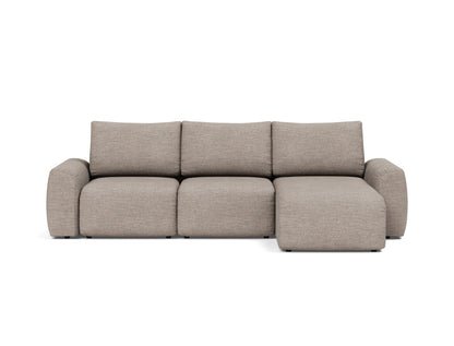 NORUM Sofa Bed with Chaise Chunky Arms 150x240CM