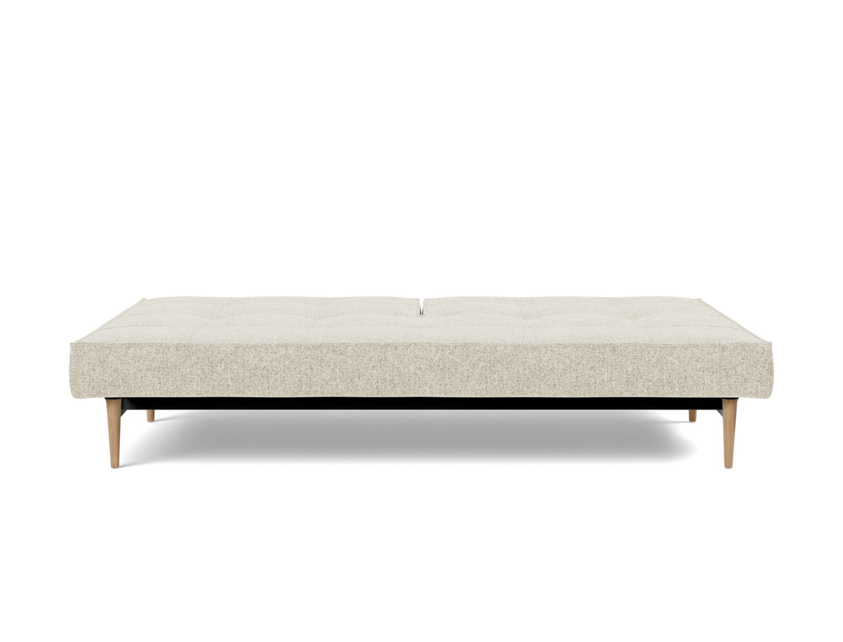 SPLITBACK Sofa Bed Styletto, Light Oak, bed position