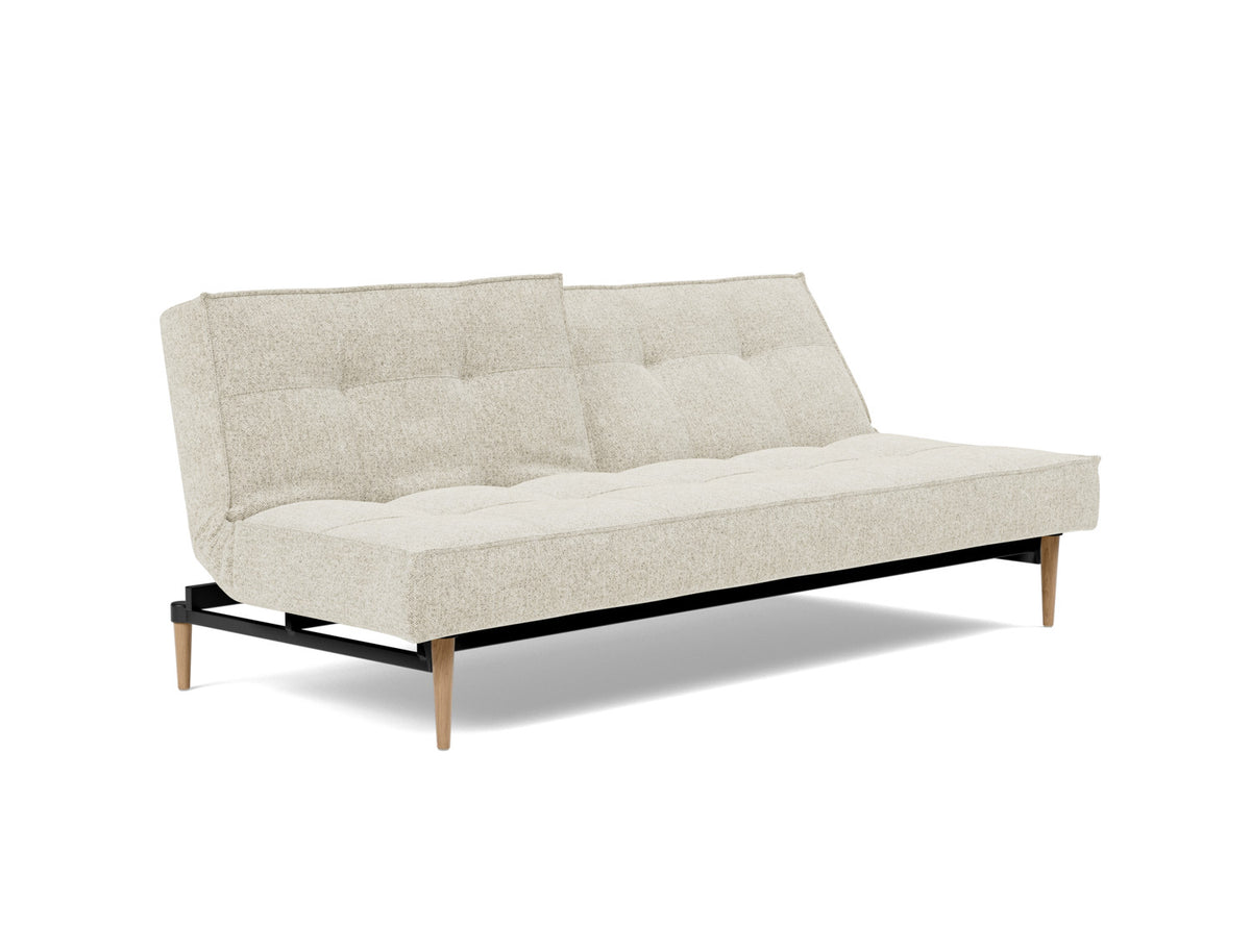 SPLITBACK Sofa Bed Styletto, Light Oak, reclined back