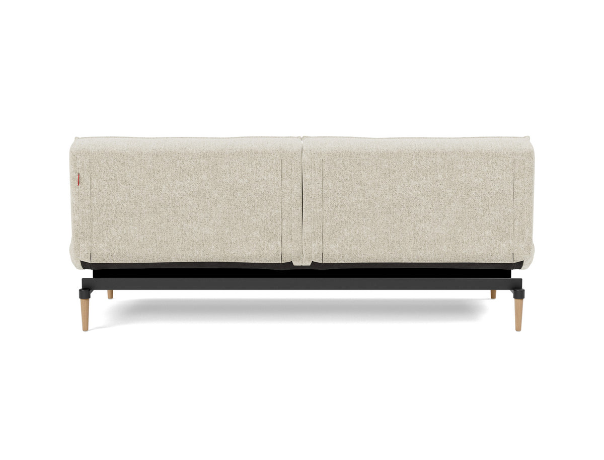 SPLITBACK Sofa Bed Styletto, Light Oak, back view
