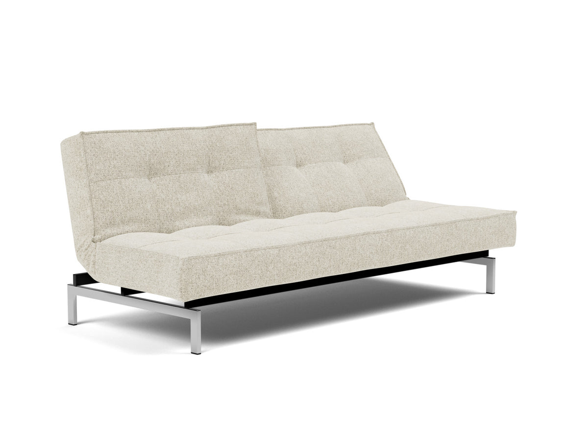 SPLITBACK Sofa Bed Chrome, reclined back